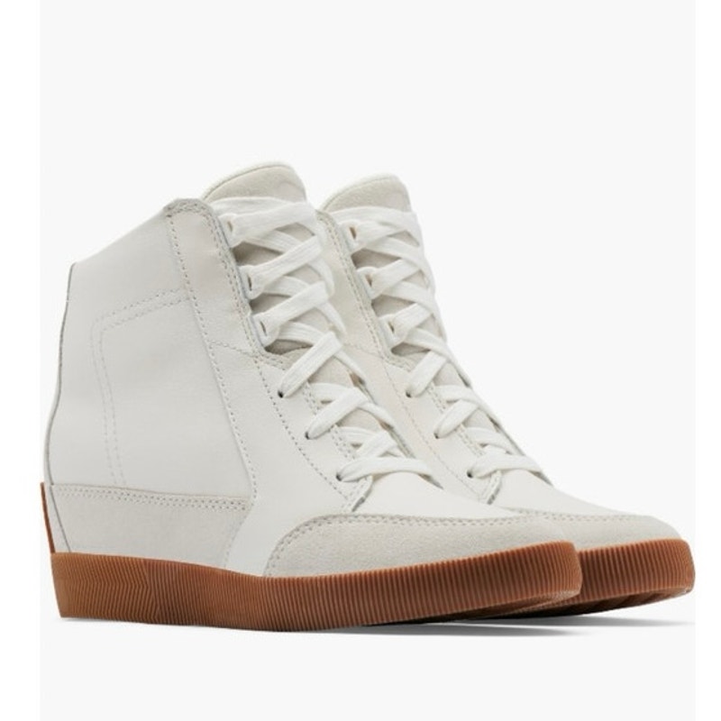 New Sorel Out N About Wedge Ii Sneaker Sea Salt Gum Platform Hidden Heel Trend